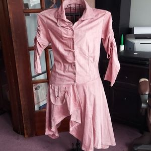 Long suede light jacket